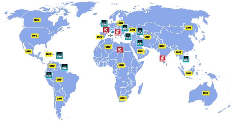 Присутствие в мире карта